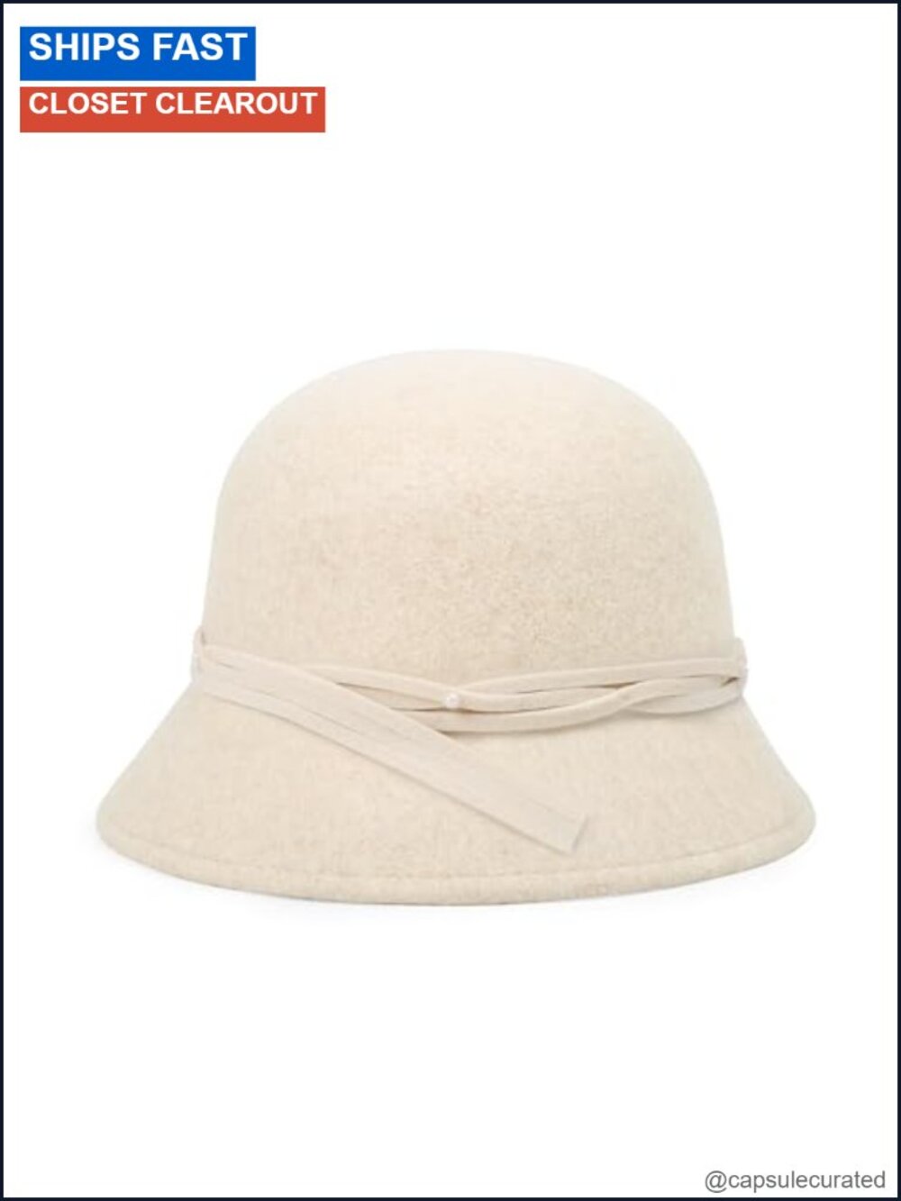 Wool Cloche Bucket Hat Winter Felt Vintage Fedora Bowler Adjustable